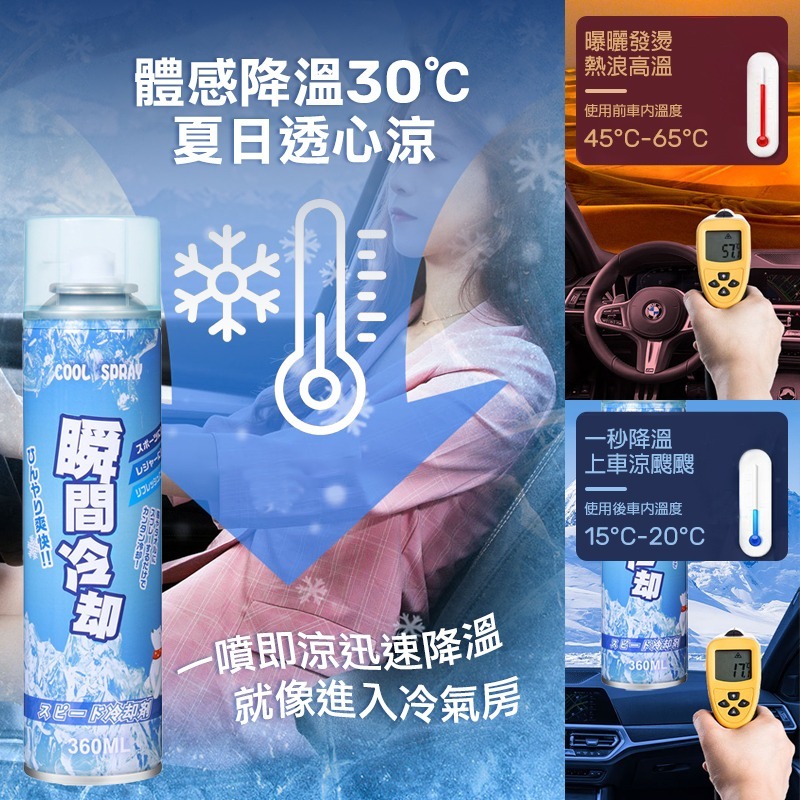 360ml 急速降溫噴霧 製冷噴霧 降溫劑 速冷劑 涼爽劑 冰爽噴霧 涼感噴霧 冰涼噴霧 寒冰噴霧 涼爽降溫噴霧 降溫-細節圖3