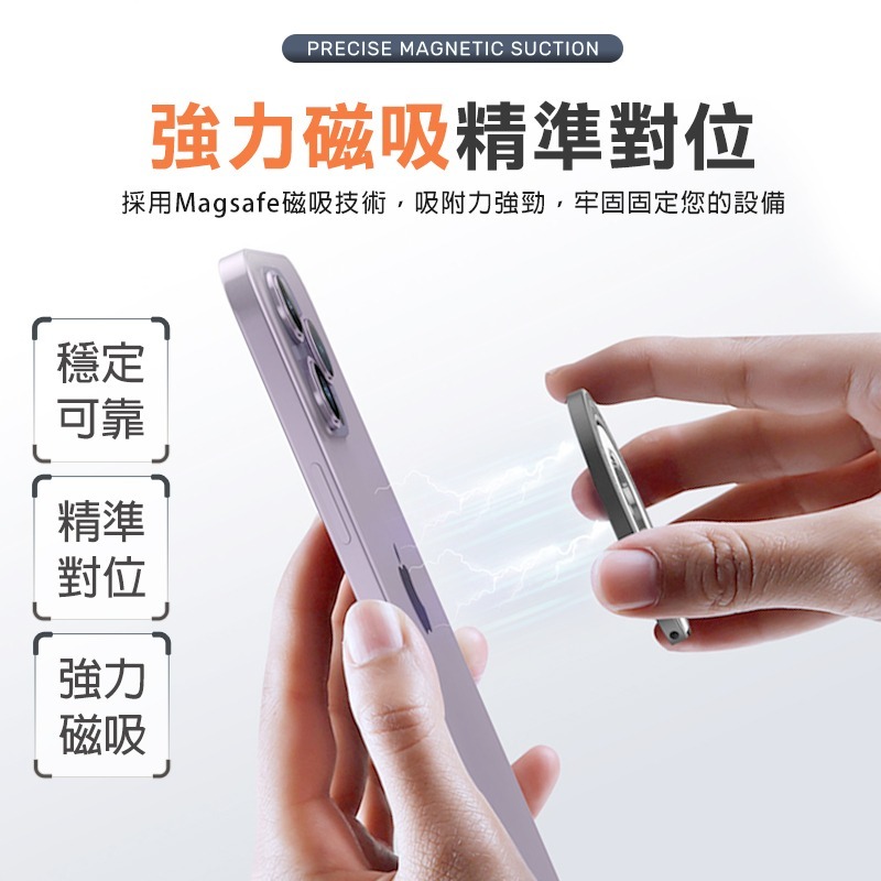 Magsafe 磁吸指環扣 手機指環扣 磁吸指環 磁吸支架 指環支架 Magsafe支架 鋁合金支架 360旋轉支架-細節圖4