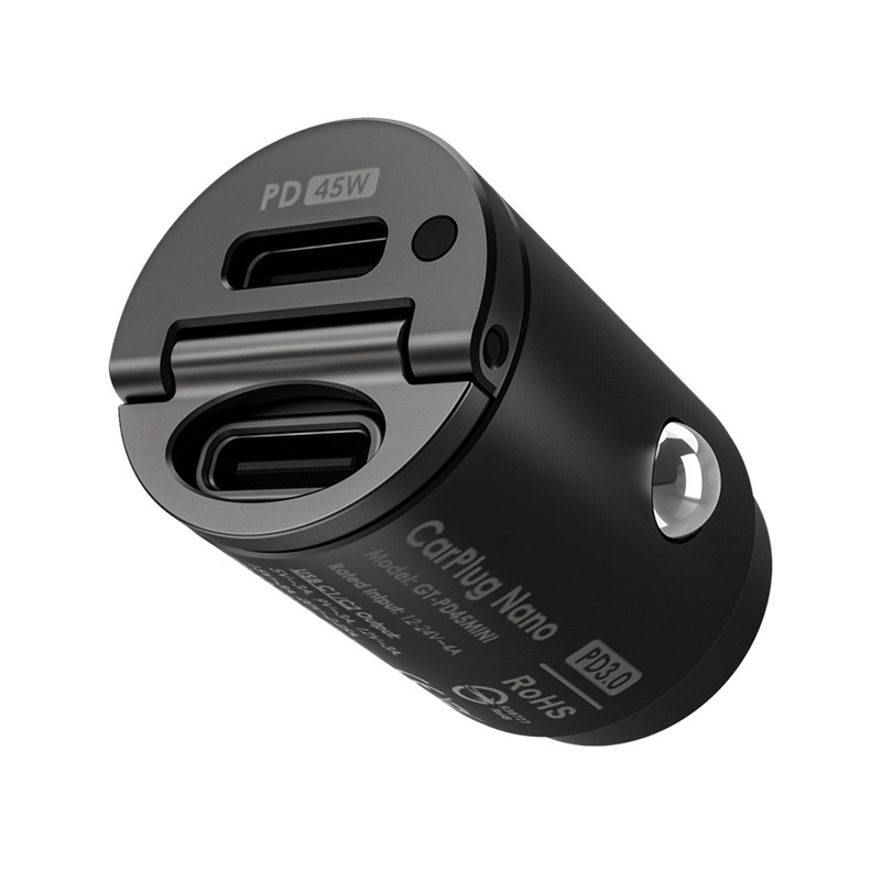 信星科技 SAVEWO 救世 CarPlug NANO 45W 迷你智能車用充電器 雙Type-C 智能車充 車載充電器-細節圖2