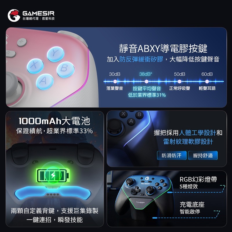 信星科技 蓋世小雞 T4N PRO 超新星 遊戲手把(套裝版) 外殼可換 switch PC手把 楓之谷 無線手把 電競-細節圖6