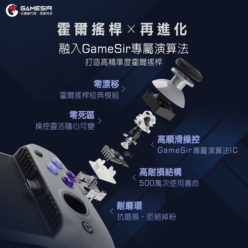 信星科技 蓋世小雞 G8 射手座 Type-C 拉伸手把 有線直連 邊充邊玩 霍爾搖桿+霍爾扳機 內置耳機孔 延伸手把-細節圖9
