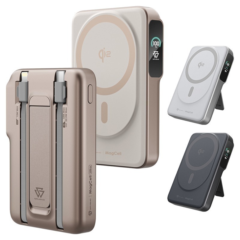 信星科技 救世 SAVEWO Qi2 多功能行動電源 10000mAh 可登機 自帶雙線 同步充放 MC1002Q2-細節圖2