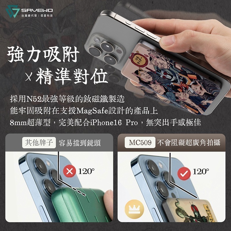 【7-ELEVEN 門市團購】信星科技 SAVEWO 救世 MC509 別天神 假面騎士 5000mAh 磁吸行動電源-細節圖6