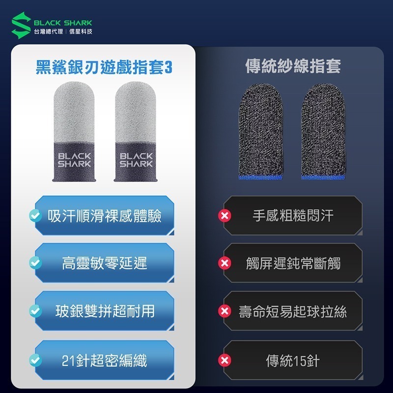 信星科技 BLACK SHARK 黑鯊 BFP03 銀刃遊戲指套3 電競指套 超薄指套 吃雞指套 手遊指套 傳說對決-細節圖5