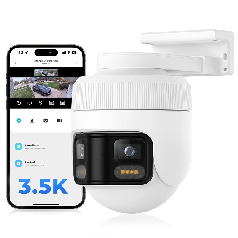 信星科技 創米 IMILAB EC6 Panorama 3.5K 全景戶外攝影機 IP66防塵防水 全彩夜視 自動警報-細節圖2
