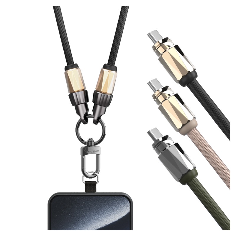 救世 StrapCable Elite 多功能手機掛繩 1.3米 240W快充線 Type-C 傳輸線 背帶 信星科技-細節圖2