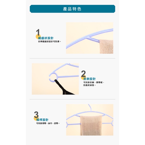 聯府 KEYWAY  F306 兒童安可衣架(6入) 晒衣架 曬衣架 吊褲架 吊裙架 收納衣架 雙掛勾【週潔倫】-細節圖4