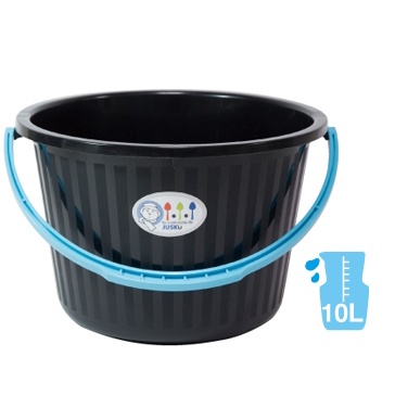 佳斯捷 JUSKU 6991 黑傑克水桶(10L) 塑膠桶 儲水桶 手提桶 置物桶 手提 洗車水桶【週潔倫】
