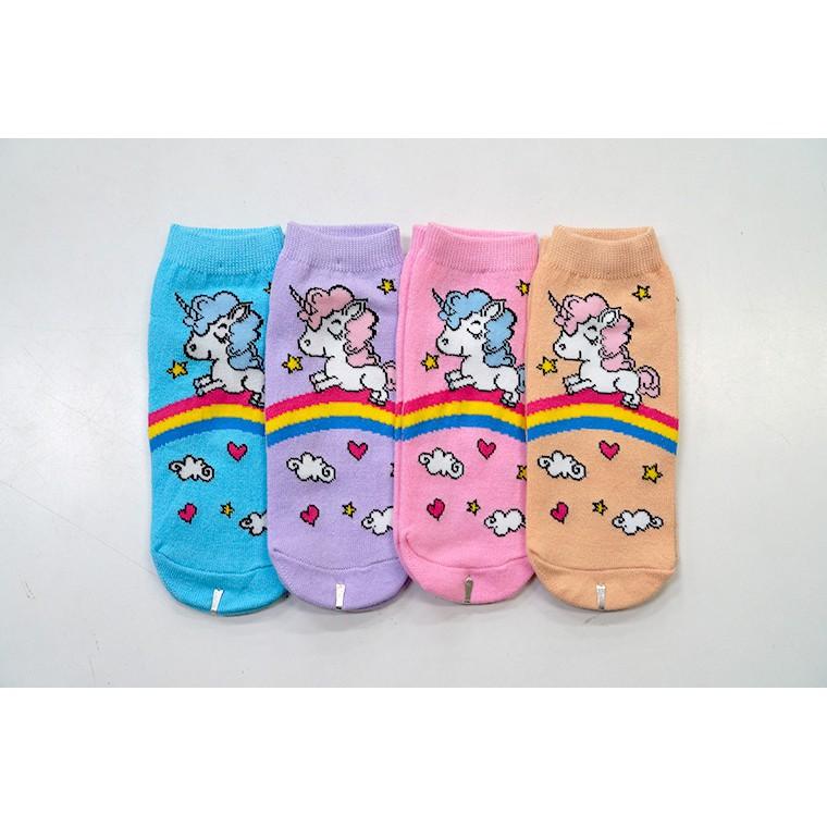 Amiss可愛直版止滑童襪【3雙組】-繽紛獨角獸 彩虹馬 1-3歲/3-6歲/7-12歲 (C405-45)-細節圖5