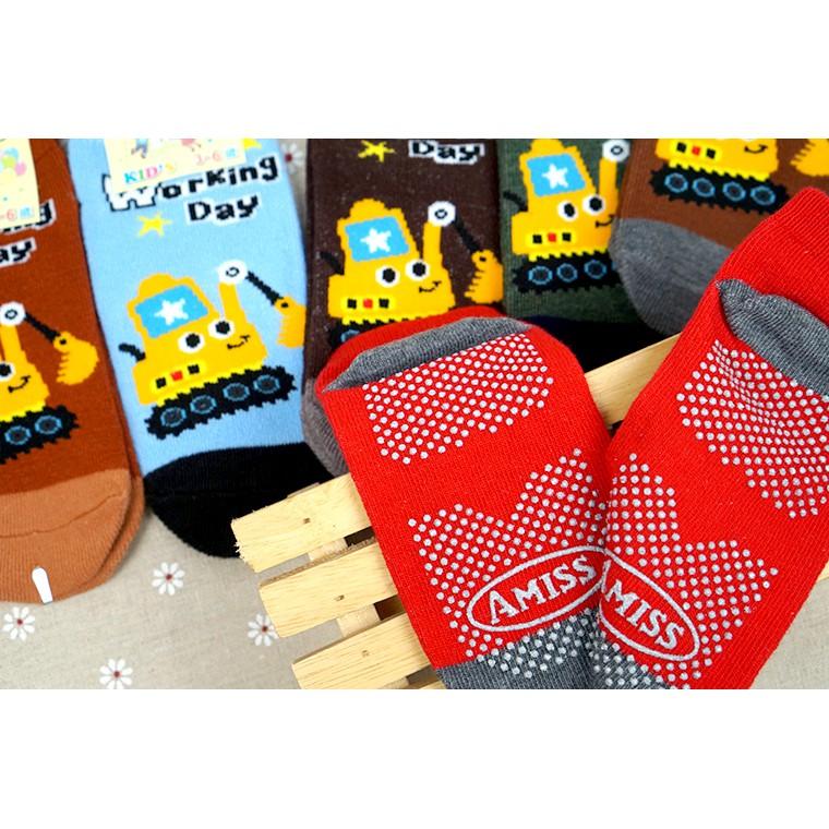 Amiss可愛直版止滑童襪【3雙組】-小怪手1-3歲/3-6歲/7-12歲 (C405-5)-細節圖5