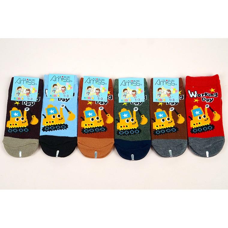 Amiss可愛直版止滑童襪【3雙組】-小怪手1-3歲/3-6歲/7-12歲 (C405-5)-細節圖8