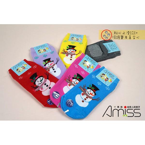Amiss可愛直版止滑童襪【3雙組】-雪人3-6歲/7-12歲 (C405-34)-細節圖3