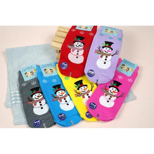 Amiss可愛直版止滑童襪【3雙組】-雪人3-6歲/7-12歲 (C405-34)-細節圖6