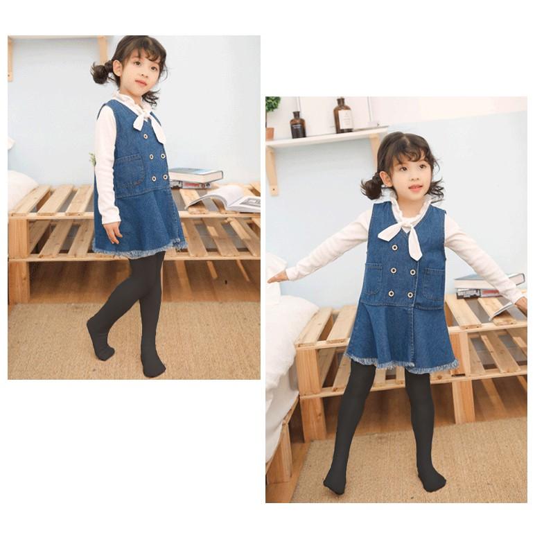 AMISS兒童彈性素面褲襪-微透黑(褲襪/九分) -A409-細節圖4