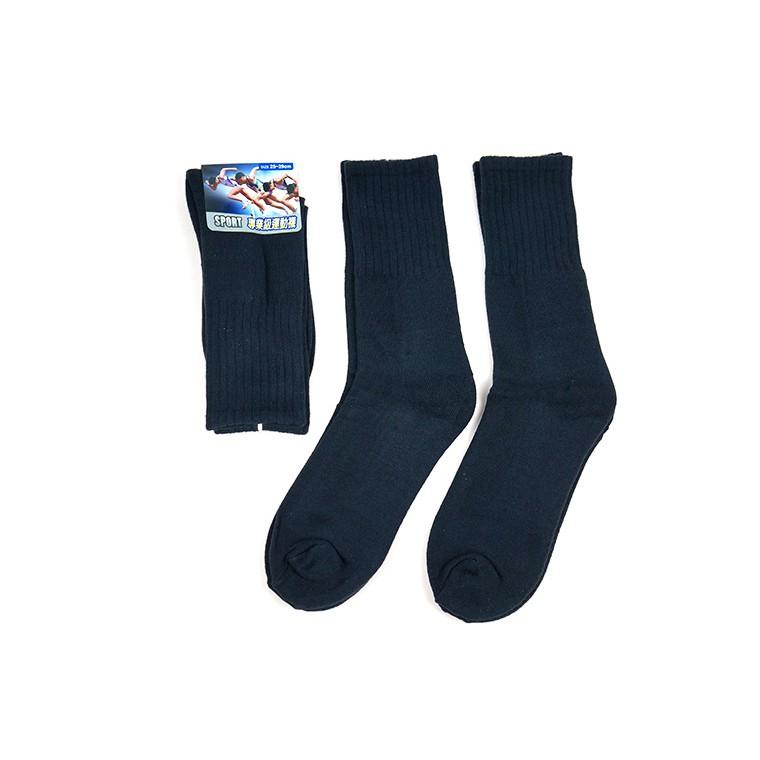 【厚底純棉】4/4毛巾運動氣墊襪(黑色)/籃球襪/棒球襪 B220L-細節圖6