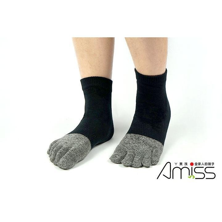 AMISS【除臭速乾機能襪】萊卡速乾耐磨-專業機能五趾短襪/除臭襪 五指襪 五趾襪  A602-4 【Amiss】-細節圖3