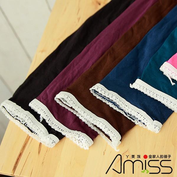 【Amiss】6-8分小蕾絲亮彩內搭褲 絲襪 褲襪 (7色) A751-1-細節圖2
