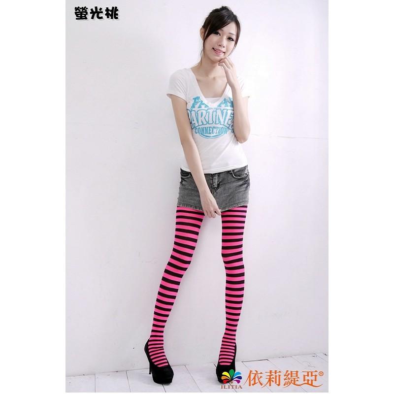 【Amiss】斑馬造型褲襪(14色) 斑馬褲襪 條紋褲襪 橫條褲襪 黑白絲襪 紅白褲襪 黑紅褲襪 A125-2-細節圖3