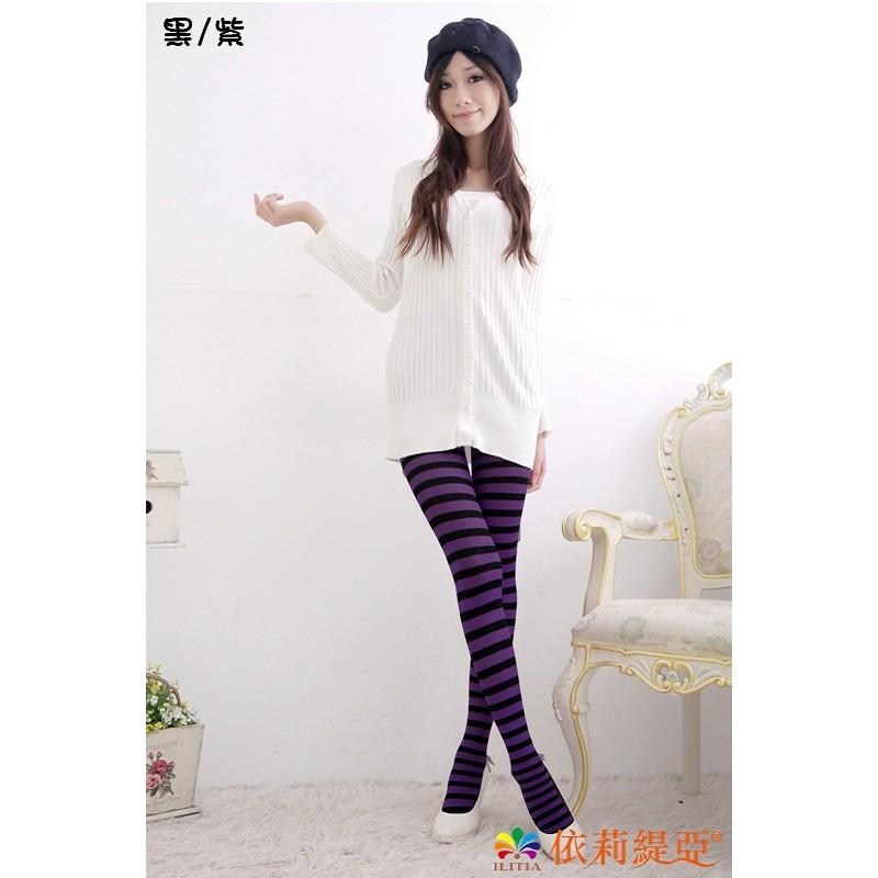 【Amiss】斑馬造型褲襪(14色) 斑馬褲襪 條紋褲襪 橫條褲襪 黑白絲襪 紅白褲襪 黑紅褲襪 A125-2-細節圖5