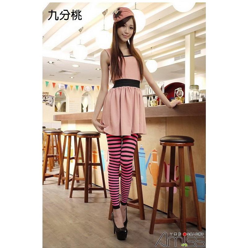 【Amiss】斑馬造型褲襪(14色) 斑馬褲襪 條紋褲襪 橫條褲襪 黑白絲襪 紅白褲襪 黑紅褲襪 A125-2-細節圖8