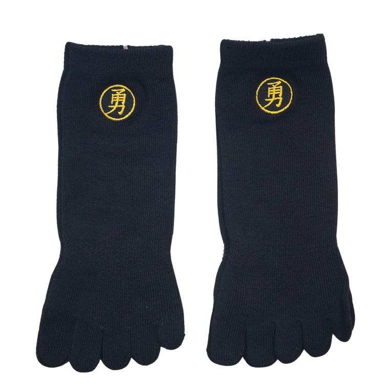 AMISS 【純棉舒適】 勇字刺繡五指襪 台灣製 五趾襪 白沙屯襪 白沙屯媽祖 勇字襪 勇往直前 莫忘初衷-細節圖2