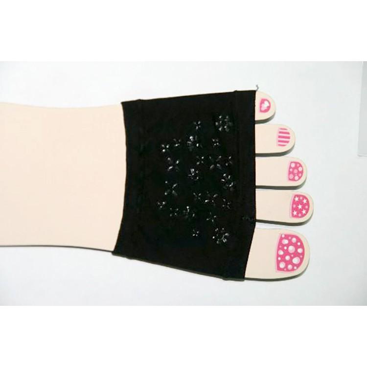 【Amiss】天鵝絨-止滑隱形襪套-夾腳型(黑)/腳尖 A501-13-細節圖2