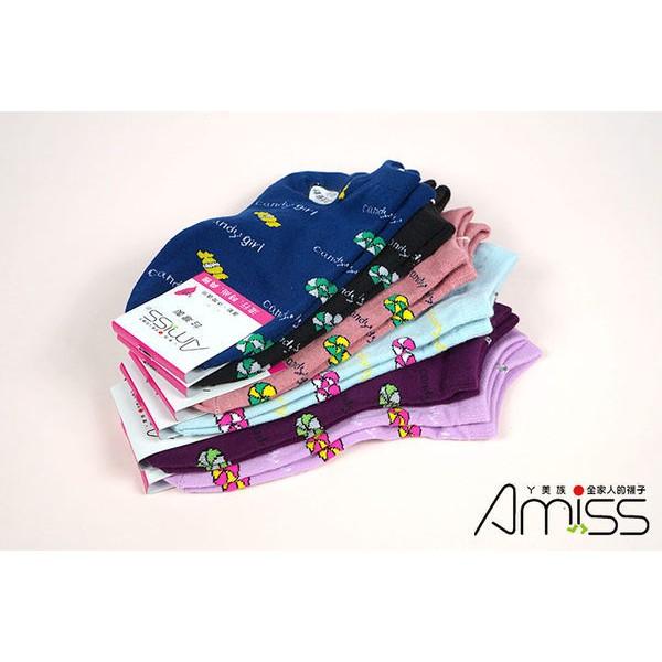 Amiss精緻細針提花船襪【3雙組】-22 (C022-22)-細節圖2