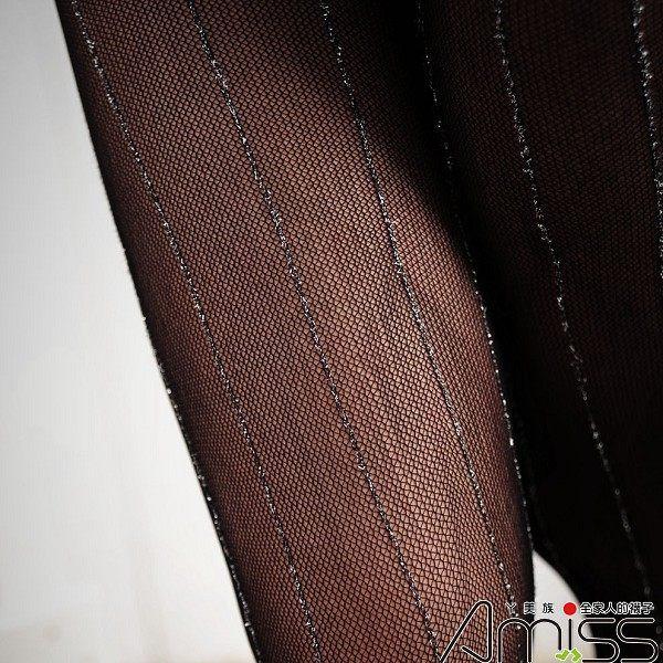 【Amiss】金蔥條紋閃亮銀蔥褲襪 亮褲襪 (A212-15)-細節圖2