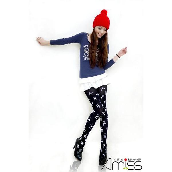 【Amiss】日系經典造型褲襪-曲線小貓(A121-38)-細節圖4