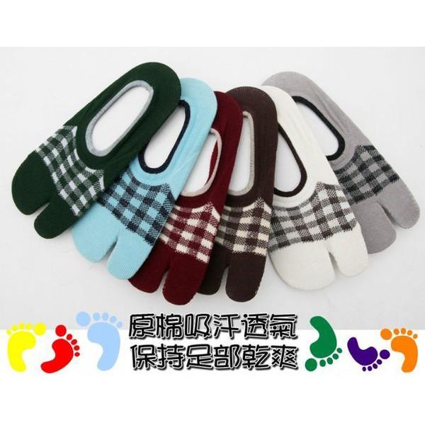 Amiss兩趾忍者隱形襪【2雙入】-方格(B161-5)-細節圖2