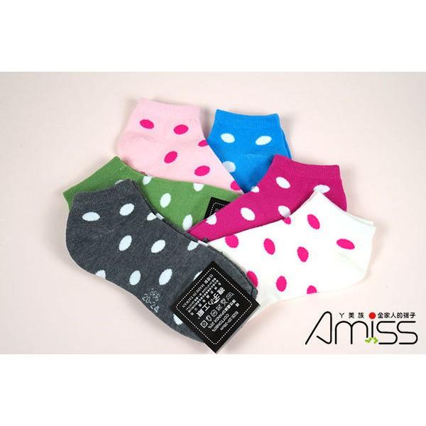 Amiss流行提花少女船襪【4雙組】-14 (C802-14)-細節圖5