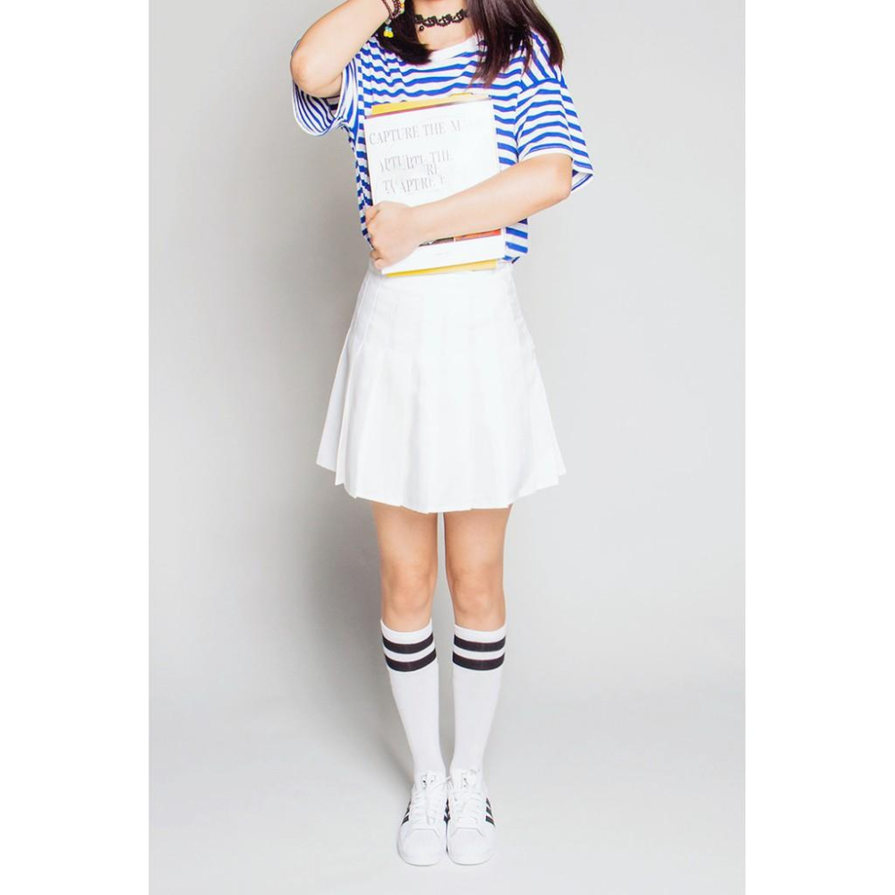 Amiss 雙槓條紋造型純棉膝下襪(3色)-中統襪 長統襪 長襪 兩條槓 棉襪 學生襪 膝下襪 足球襪【C719-6】-細節圖5