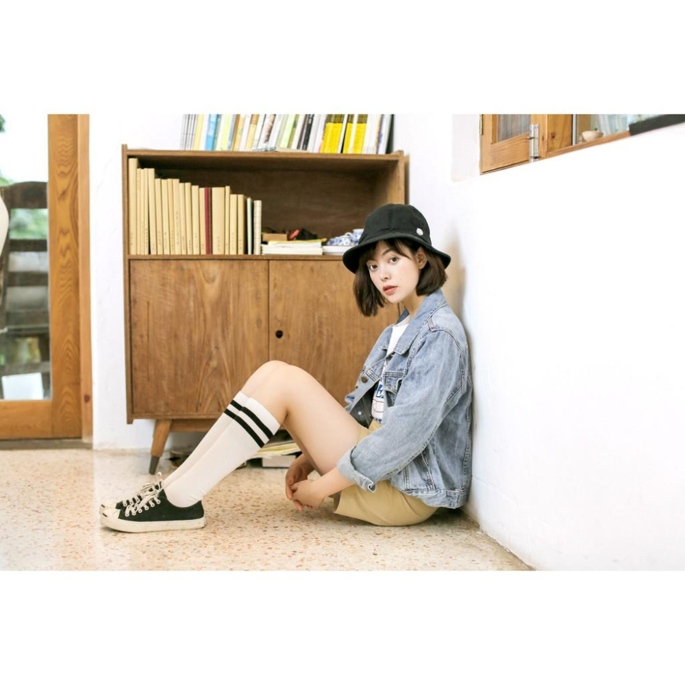 Amiss 雙槓條紋造型純棉膝下襪(3色)-中統襪 長統襪 長襪 兩條槓 棉襪 學生襪 膝下襪 足球襪【C719-6】-細節圖9