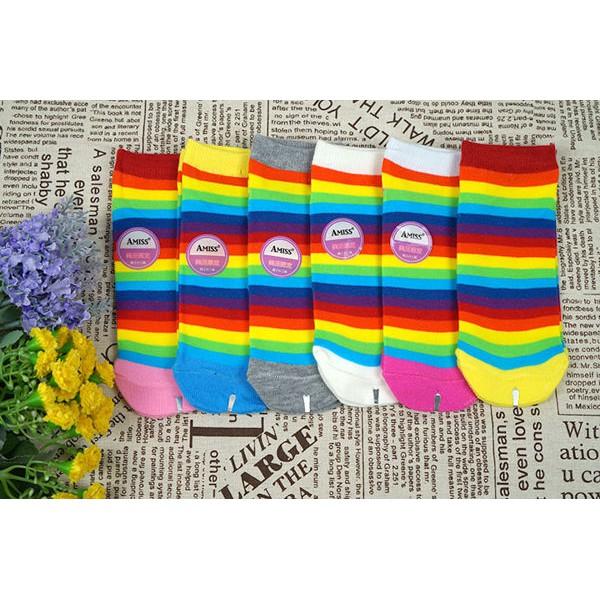 Amiss可愛直版流行-少女船襪【3雙組】14 (C702-14)-細節圖2