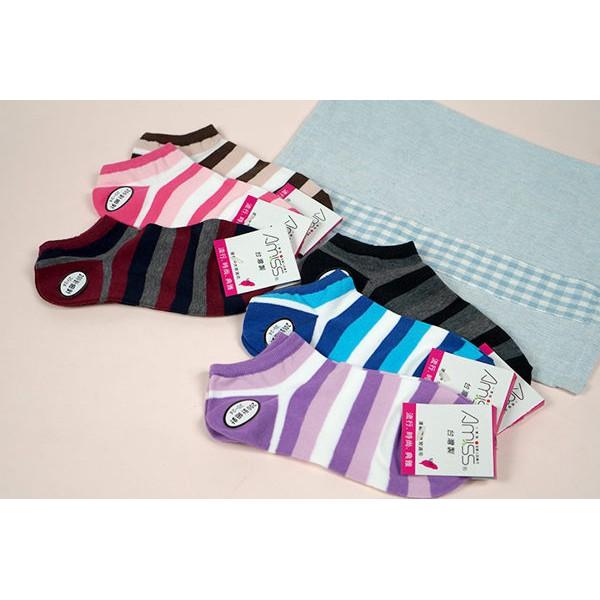 【Amiss】精緻細針提花船襪【3雙入】-32 (C022-32)-細節圖7