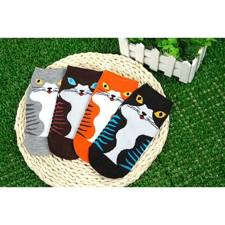 【Amiss】可愛直版流行少女船襪【3雙入】-個性貓(C702-25)-細節圖2