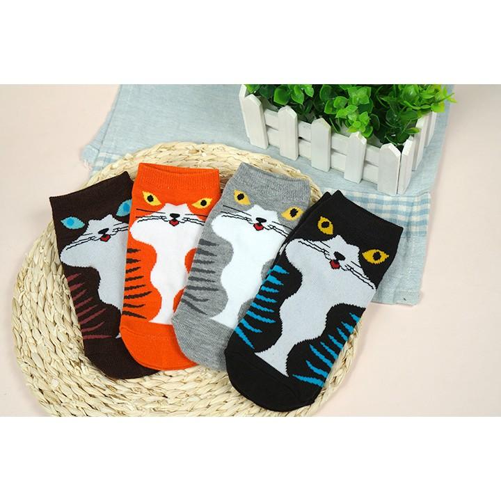 【Amiss】可愛直版流行少女船襪【3雙入】-個性貓(C702-25)-細節圖4