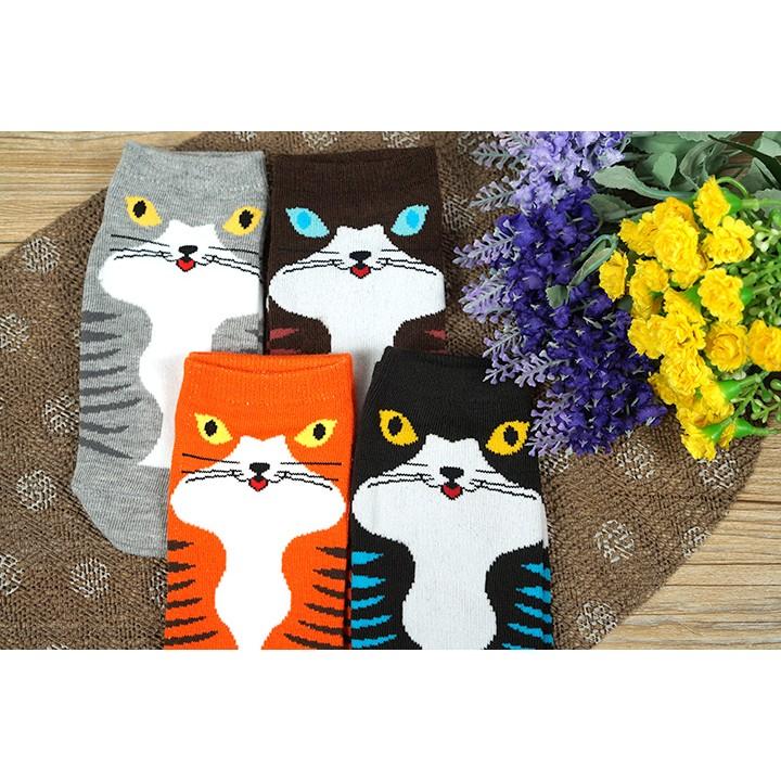 【Amiss】可愛直版流行少女船襪【3雙入】-個性貓(C702-25)-細節圖6