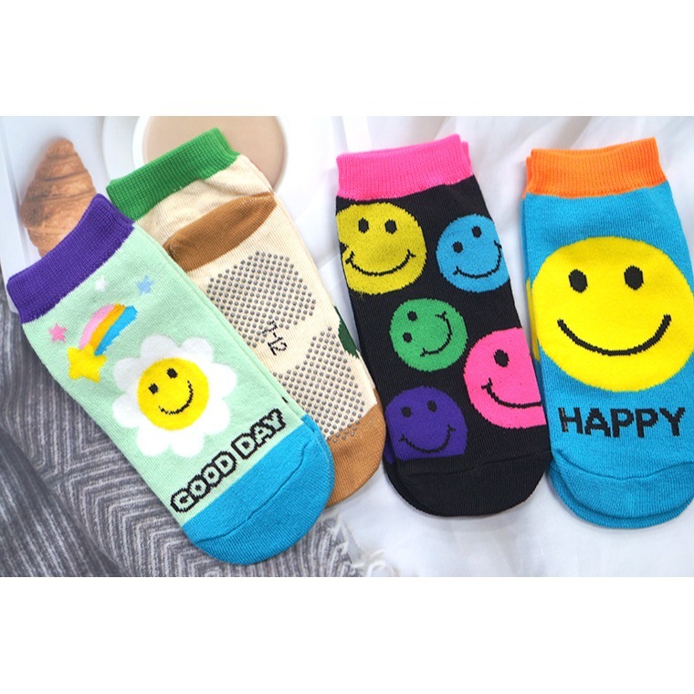 【Amiss】可愛直版止滑童襪【多雙組】-繽紛笑臉 微笑襪 親子襪1-3歲/3-6歲/7-12歲/成人 C405-61-細節圖10