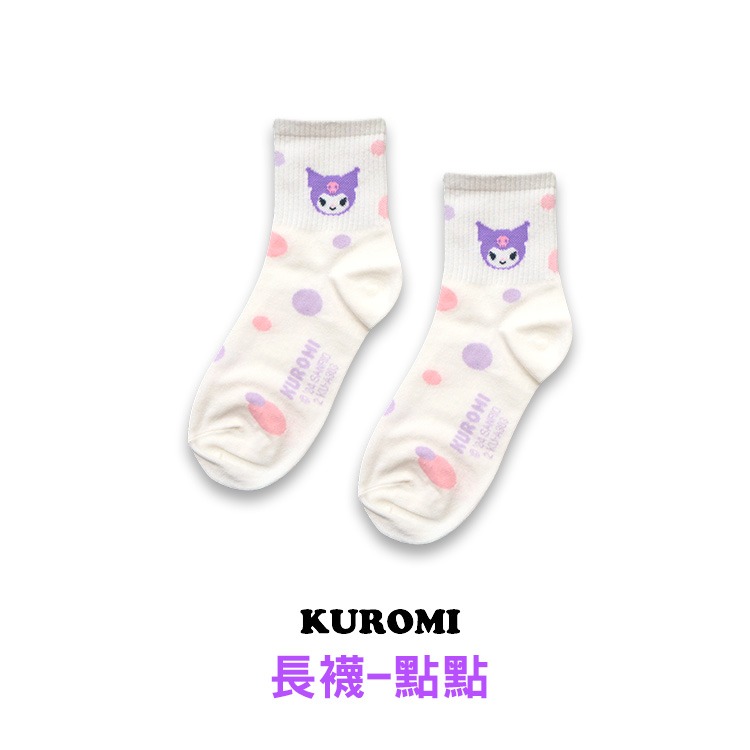 AMISS 台灣製酷洛米短襪 正版授權 童襪 少女襪 精梳棉襪 庫洛米 Kuromi 三麗鷗 Sanrio-規格圖6