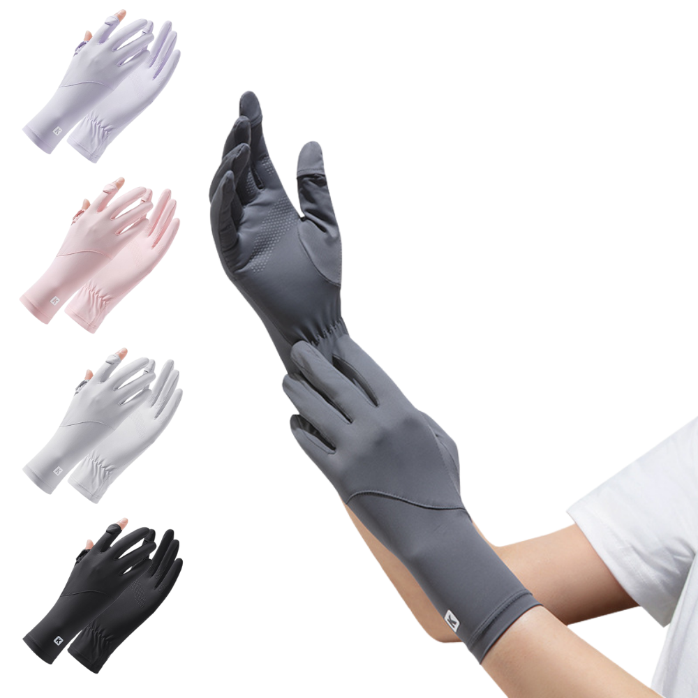 AMISS 涼感防曬手套【涼感2.0】加長防曬手套 抗UV 冰涼感 可觸控 翻指手套-細節圖3