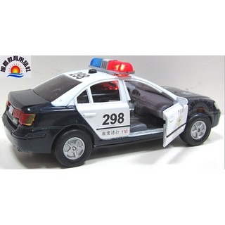 ※旭陽教育用品社※仿真合金模型車 聲光迴力合金黑白警車模型/合金警察車玩具車/迴力合金車玩具 ST安全玩具-細節圖2