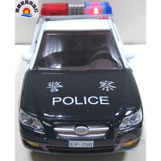 ※旭陽教育用品社※仿真合金模型車 聲光迴力合金黑白警車模型/合金警察車玩具車/迴力合金車玩具 ST安全玩具-細節圖3