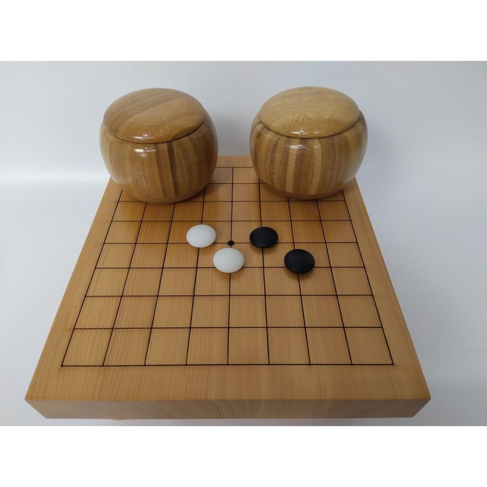 3CM新榧實木 9路小棋墩 楠竹小棋罐  圍棋 棋盤 禮品-細節圖2