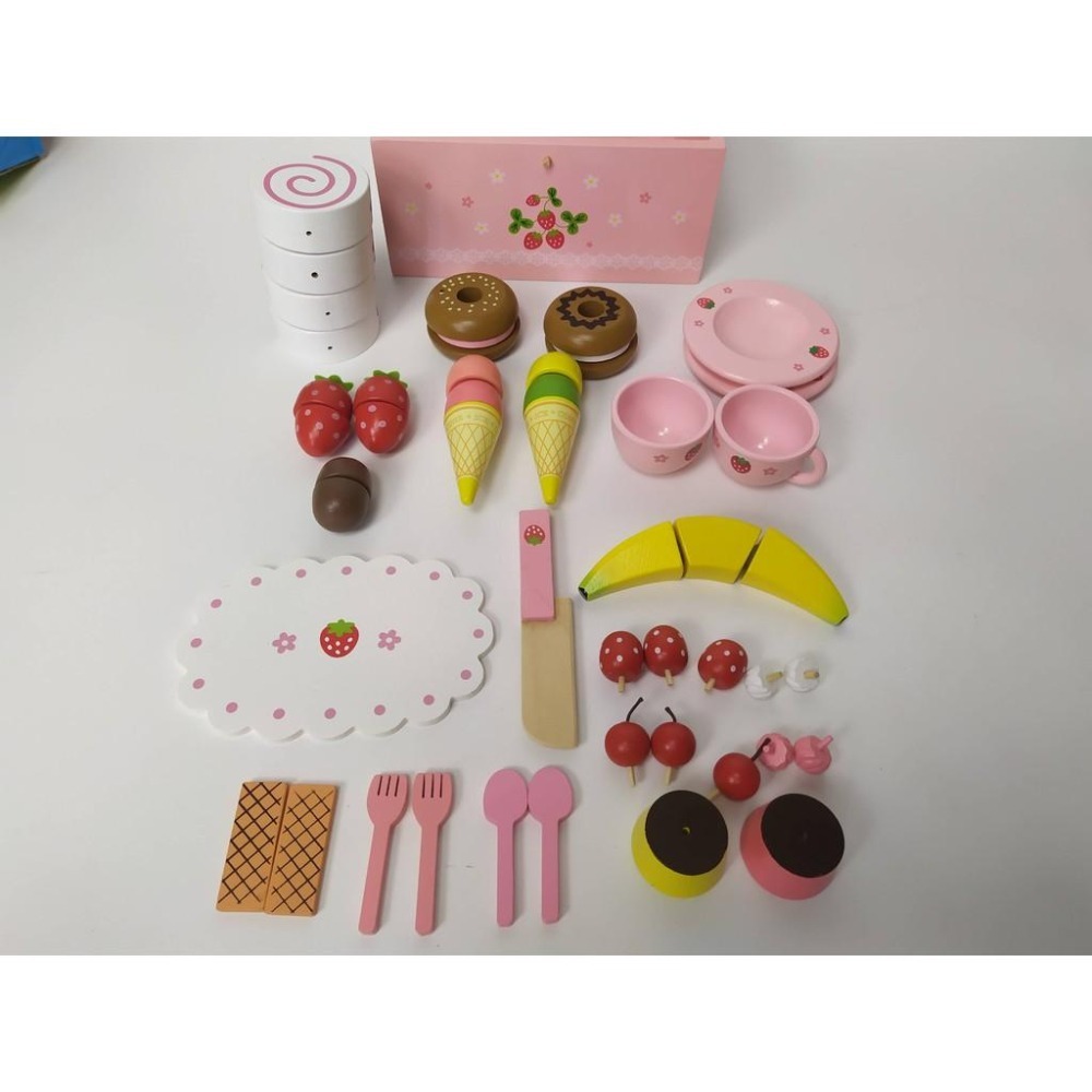 木製公主蛋糕组 女孩扮家家酒厨房玩具生日禮物-細節圖2