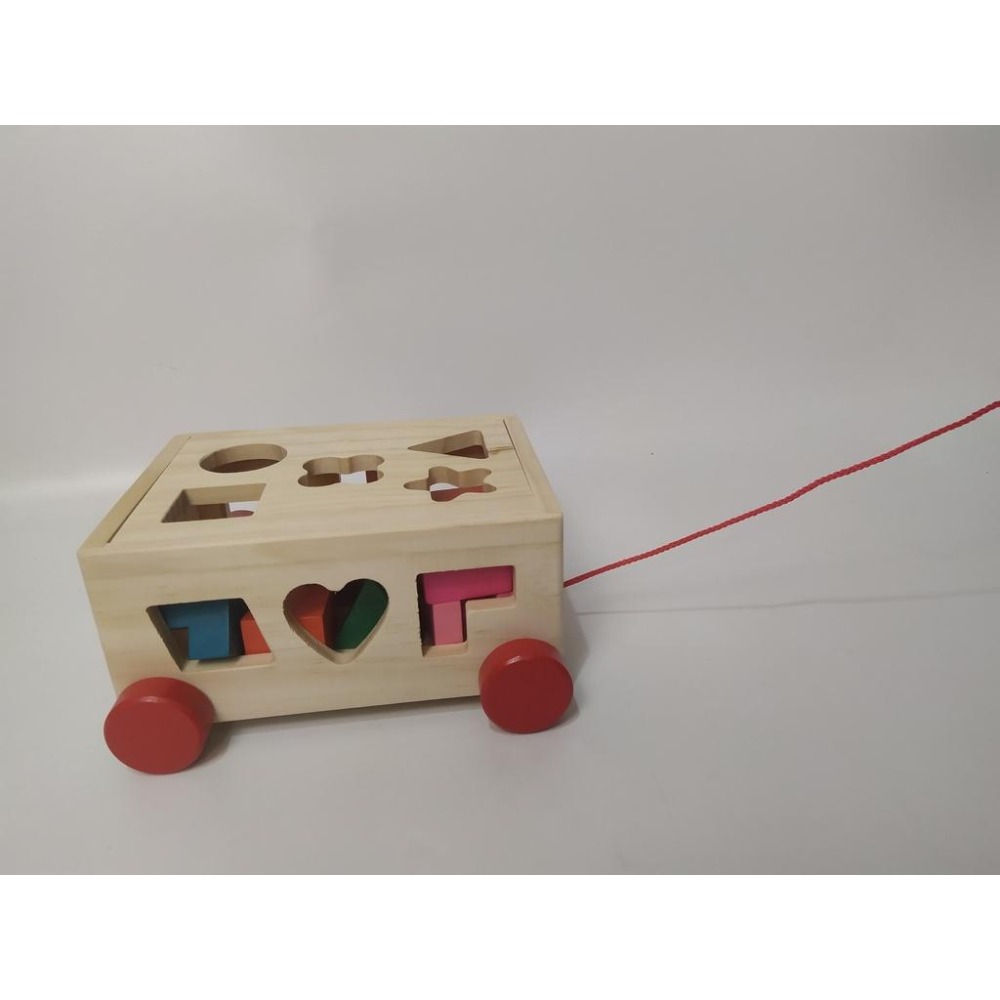 13孔智力盒 木製兒童積木玩具 形狀配對益智玩具-細節圖4