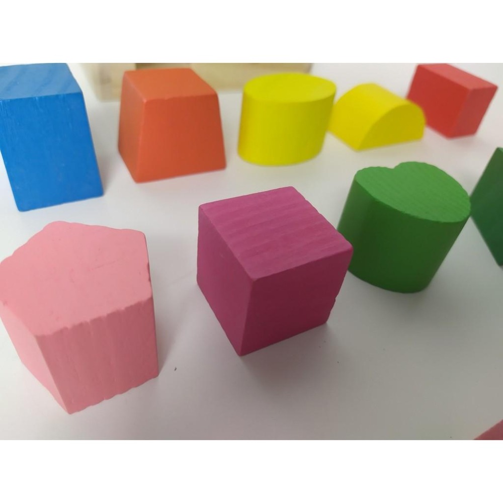 13孔智力盒 木製兒童積木玩具 形狀配對益智玩具-細節圖8