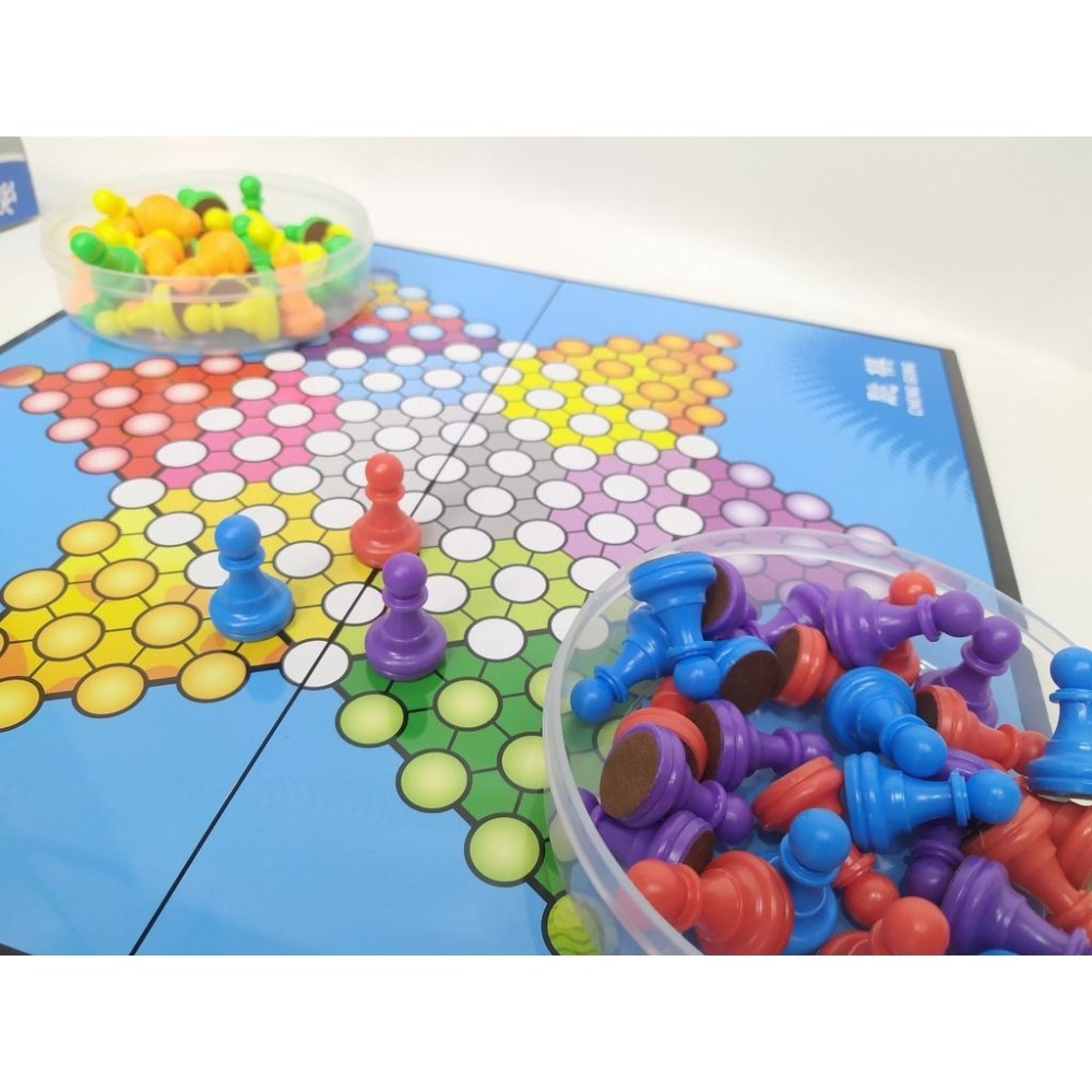 磁鐵跳棋 桌遊 (六種顏色 每種顏色10顆棋子)-細節圖8