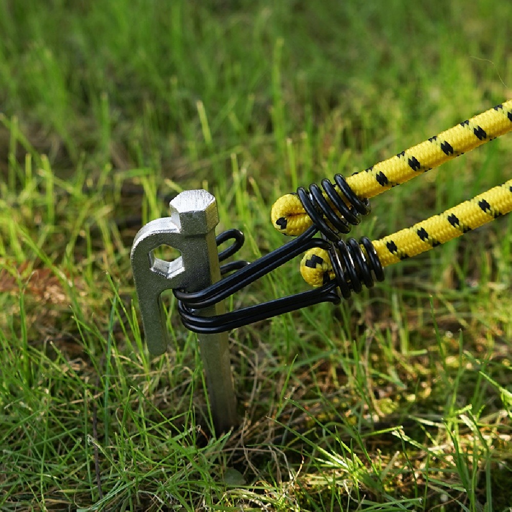 Caiyi 彈力繩、鬆緊帳篷掛繩、戶外橡膠行李綁帶、帳篷天幕裝備綁繩 2入-細節圖2