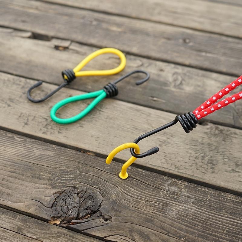 Caiyi 彈力繩 彈力勾 15cm帳篷拉繩 露營繩 彈性繩 客廳帳 營繩 勾繩-細節圖4